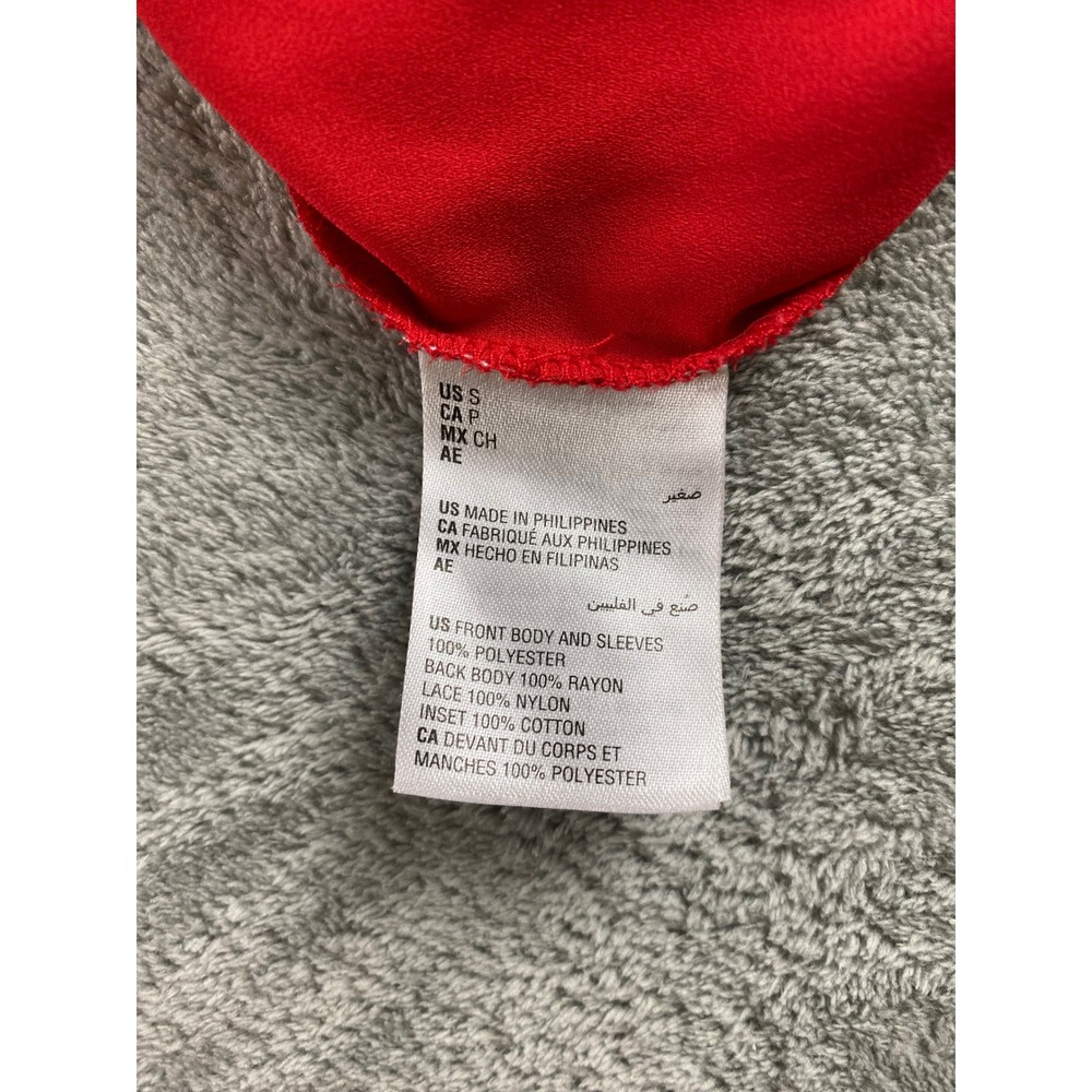 INC International Concepts Red Off The Shoulder Lace Tie Front Blouse Small‎ - Picture 13 of 13